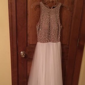 Beautiful white prom dress worn once